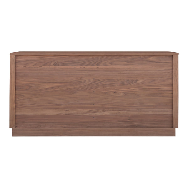 Moe's Round Off Six-Drawer Walnut Dresser