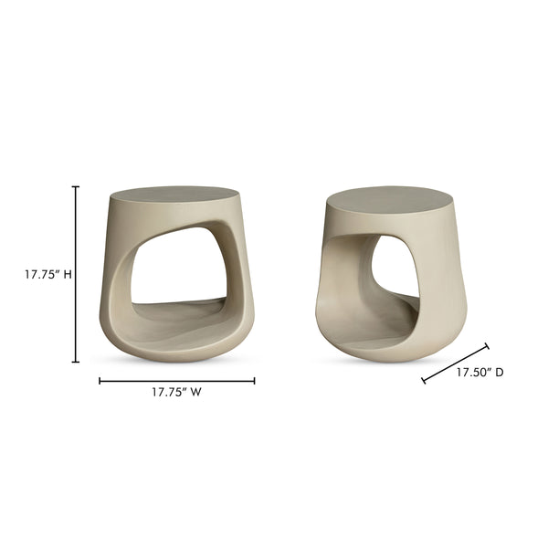 Rothko Outdoor Stool Cream - Moe's