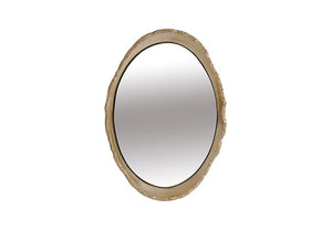 Broken Egg Mirror-White and Gold Leaf