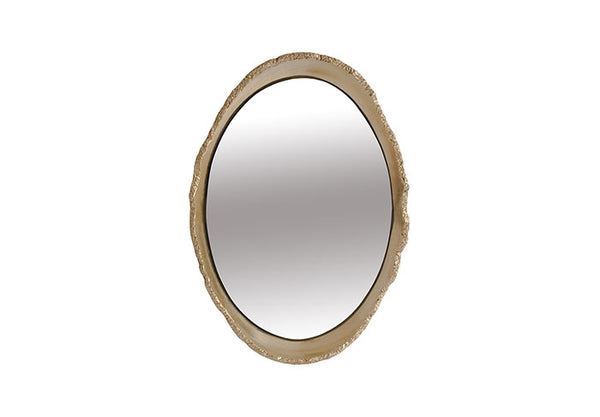 Broken Egg Mirror-White and Gold Leaf