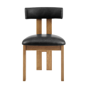 Hailey Faux Leather Dining Side Chair, Casa Black