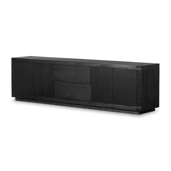 Warby Media Console In Worn Black Veneer