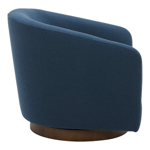 Moe's Oscy Swivel Chair Dark Atlantic Blue