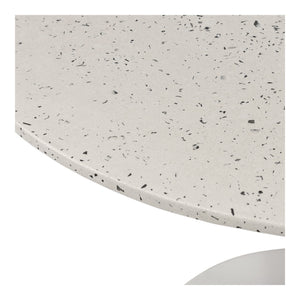 Moe's Tuli Outdoor Cafe Table in White Terrazzo