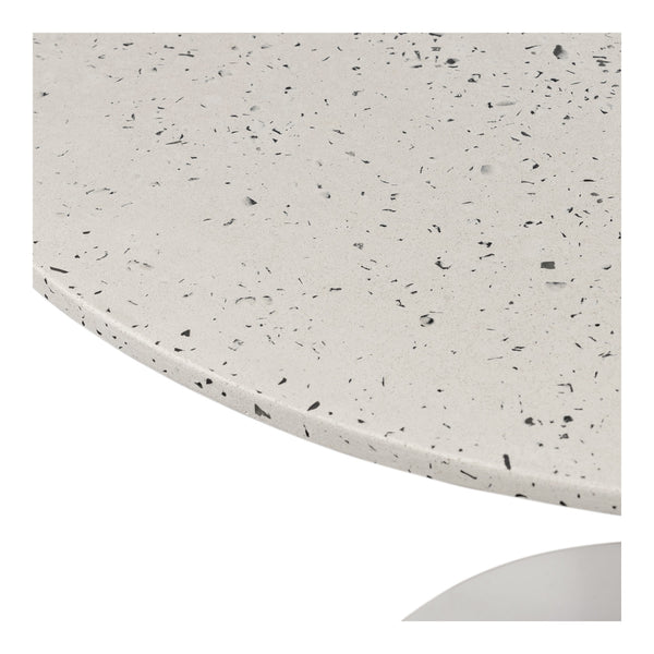 Moe's Tuli Outdoor Cafe Table in White Terrazzo