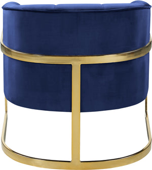 Dallas Accent Chair In Navy Velvet