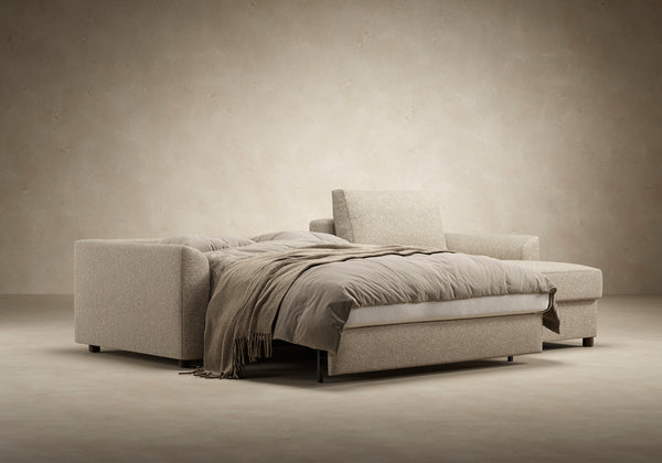 NEAH SOFA BED, CURVED W/LOUNGER, 55"X77"