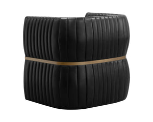 TRYOR LOUNGE CHAIR - VINTAGE BLACK NIGHT LEATHER