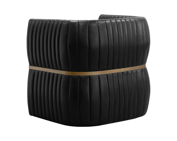 TRYOR LOUNGE CHAIR - VINTAGE BLACK NIGHT LEATHER