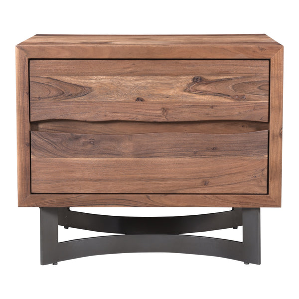 Moe's Bent Collection Nightstand - Solid Acacia