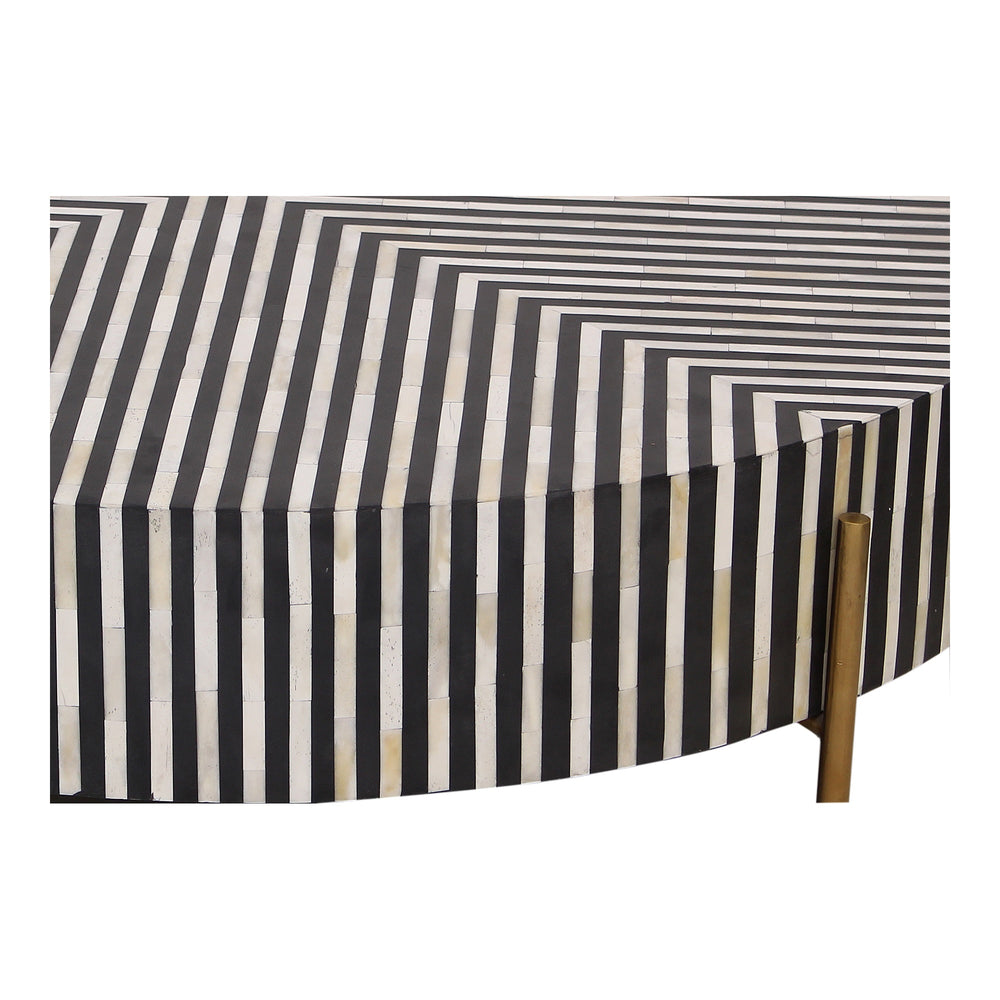 Chameau Medium Coffee Table in Black and White