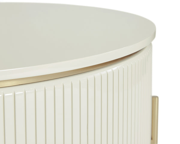 PALOMA LIFT TOP COFFEE TABLE - HIGH GLOSS CREAM