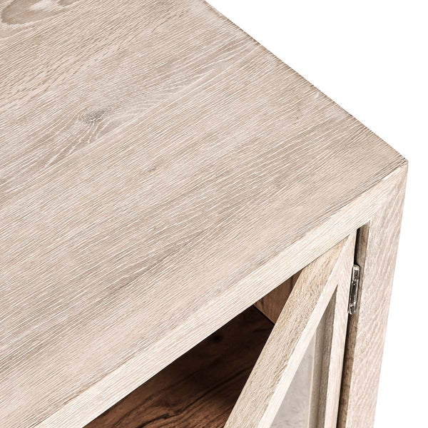 Bradley Solid Wood 4Dr Cabinet in Coastal White