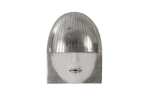 Fashion Faces Wall Tiles, Silver Leaf, Set of 3