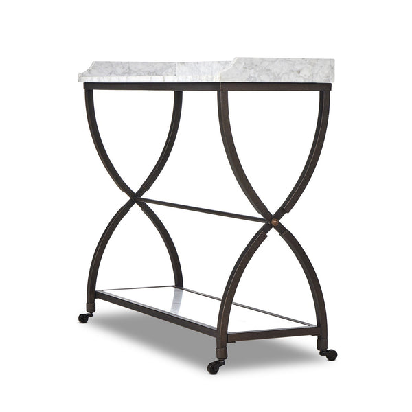 Six Beers Table - Honed White Marble