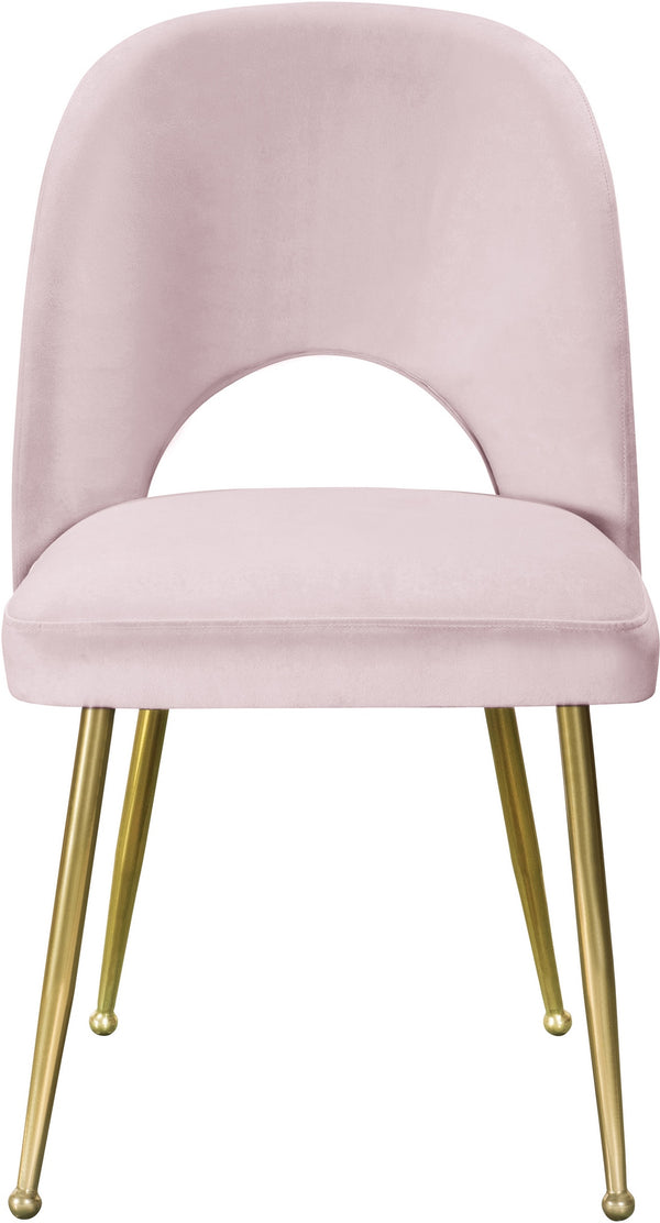 Ramon Dining Chair In Pink Velvet