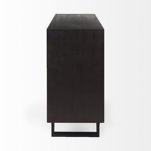 Giselle I 40L x 16W Dark Brown Fir Veneer 3 Drawer Accent Cabinet