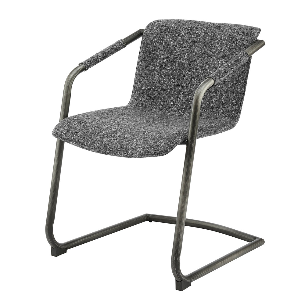 Indy Fabric Dining Side Chair In Blazer Dark Gray (Set of 2)