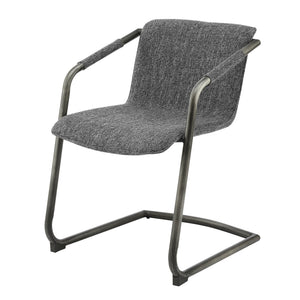 Indy Fabric Dining Side Chair In Blazer Dark Gray (Set of 2)