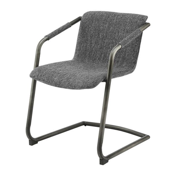Indy Fabric Dining Side Chair In Blazer Dark Gray (Set of 2)