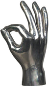 Silver Metal Alloy OK Sign Sculpture