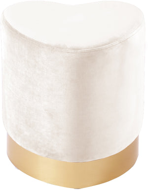 Kristopher Ottoman/Stool In Cream Velvet