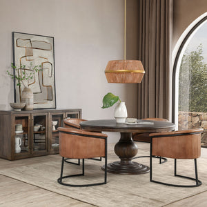 Brookside Solid Wood Round Dining Table