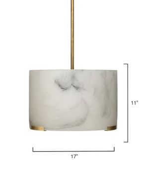 Elancourt Faux Alabaster 3-Light Pendant