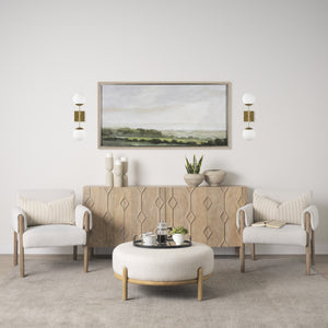 Edie Brushed Gold Metal w/ Frosted Glass Globes 2-Light Wall Sconce
