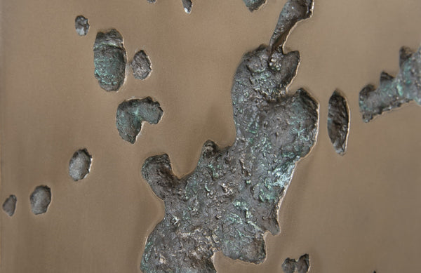 Splotch Wall Art, Rectangle, Bronze Finish