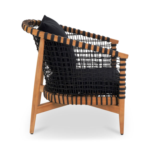 Moe's Kuna Outdoor Lounge Chair in Black