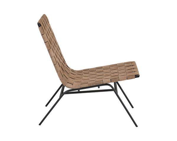 Omari Lounge Chair - Black - Light Tan