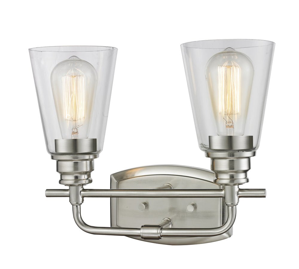 Annora 2 Light Vanity  in Brushed Nickel Finish