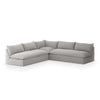 Grant Outdoor 3 Pc Sectional In Faye Ash