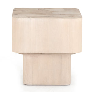 Blanco End Table In Bleached Burl