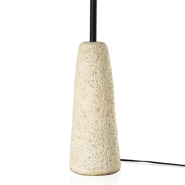 Wren Floor Lamp In Reactive White Glaze