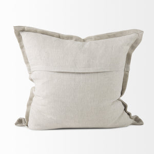Mae 20L x 20W Beige Fabric Decorative Pillow Cover