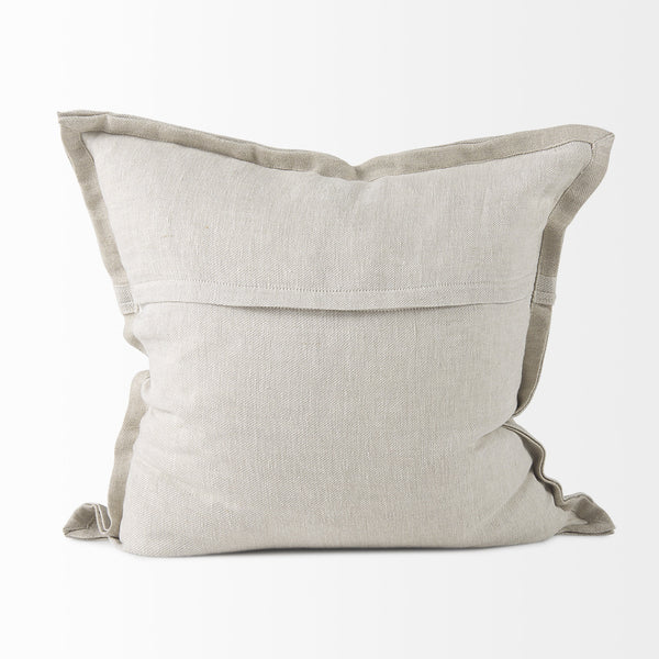 Mae 20L x 20W Beige Fabric Decorative Pillow Cover