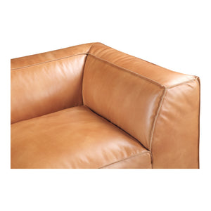 Moe's Luxe Corner Chair in Tan Leather
