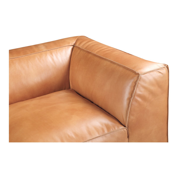 Moe's Luxe Corner Chair in Tan Leather
