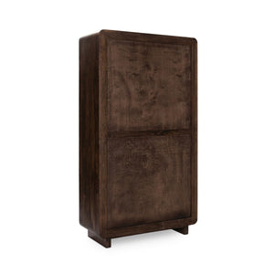 Albero Solid Wood Tall Cabinet in Kona Brown