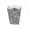 SQUARE WAVE TOP WASTEBASKET, STYLE:BREAKER, COLOR:BLACK