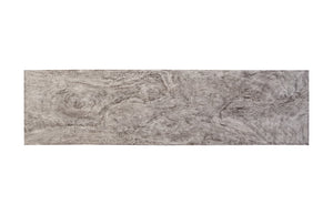 Atlas Console Table, Chamcha Wood, Gray Stone Finish, Metal