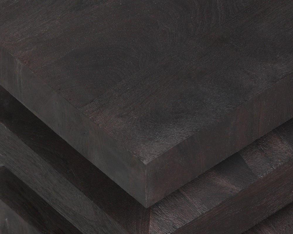 CORMAC END TABLE - DARK BROWN