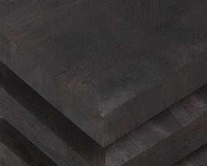 CORMAC END TABLE - DARK BROWN