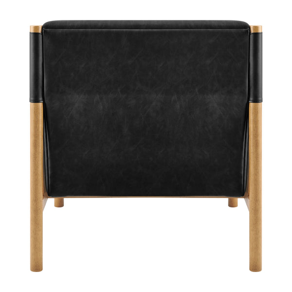 Olsen Faux Leather Accent Arm Chair, Casa Black