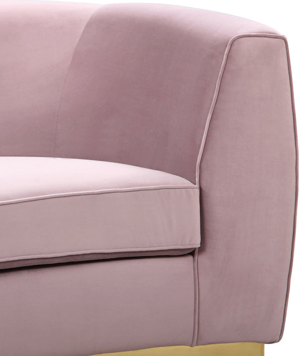 Crystal Sofa In Pink Velvet