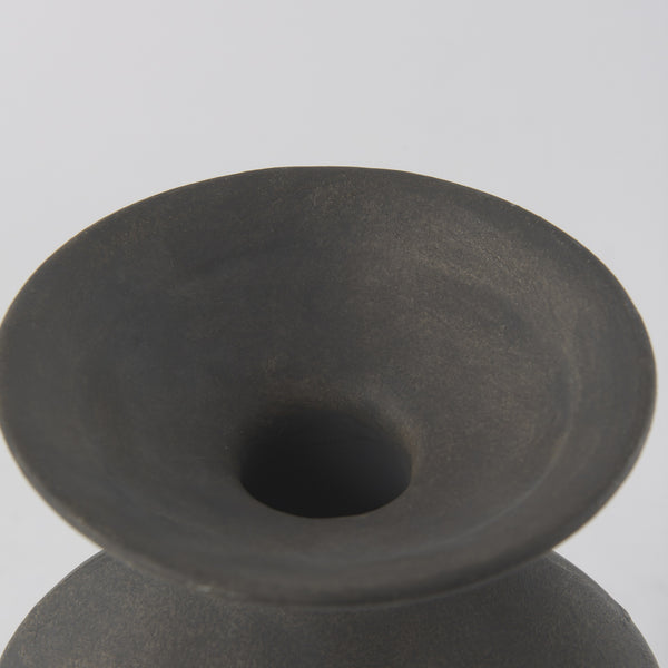 Kaz 6.7L x 5.5W x 11.2H Earthy Brown Ceramic Vase