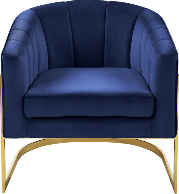 Dallas Accent Chair In Navy Velvet