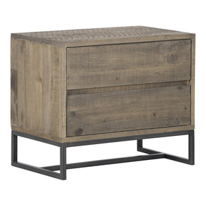 Elena Nightstand Light Brown Solid Pine